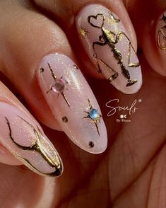 Libra Nail Art Designs, Libra Season Nails, Libra Nail Ideas, Greek Goddess Nails Designs, Libra Zodiac Nails Design, Virgo Nail Ideas, Zodiac Inspired Nails, Zodiac Birthday Nails