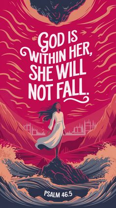 a poster with the words god is within her, she will not fall