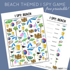 a beach themed spy game for kids