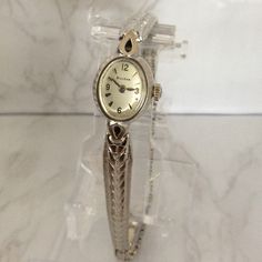 * 1950 Women's Bulova Wristwatch * Excellent Vintage Condition * Newly Restored (My Husband ** This Is A Manual Wind Watch. It Does Not Take A Battery. Your Watch Will Need To Be Wound When You Receive It. * Keeps Time Very Well!! *** No Waterproof *** * Small And Dainty * Color: Silver Tone * Back Reads: Bulova 10k Gold Filled L75413 **Please Note That This Is An Antique Watch, There May Be Stains On The Case And Dial, But This Does Not Affect The Function Of The Watch. It's The Beauty Of Antiquity ** 1950 Women, Tone Back, Antique Watch, Vintage Watches Women, Antique Watches, Jewelry Lookbook, Watch It, Ladies Watch, 10k Gold