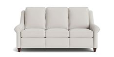 a white leather couch on a white background