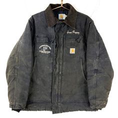 Vintage Carhartt Arctic Jacket Size 46 Black Quilt Lined Full Zip Distressed Size/Measurements (Based in inches) Size - 46 Pit to pit - 27" Length - 29" Shoulder to cuff - 25" Condition / Details Vintage fading to the original color of the fabric Stains on both sleeves and on front Rips on front and on both sleeves Combined Shipping: We provide combined shipping, please contact us for a quote Carhartt Mens Fashion, Art Fashion Clothes, Carhartt Jacket Men, Vintage Carhartt Jacket, Carhartt Vintage, Fabric Stains, Carhartt Jacket, Work Jacket, Mens Fashion Casual Outfits