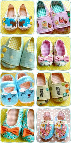 learn to make baby shoes!cute!  Crocheted or knitted MODERN baby shoes sell well, so why not fabric ones!  Sell them at about £7 a pair. Ok for small pieces of fabric? Baby Shoes Diy, Baby Projects, Shoe Pattern, Baby Diy, Creation Couture, Baby Crafts, Diy Shoes, Girl Shoes, Doll Shoes