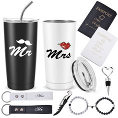 Mr and Mrs Christmas Couples Gift Tumbler Set,Wedding Anniversary Engagement Gift for Couples,Bridal Shower Gift for Bride,Couple Passport Holder,20 oz Stainless Steel Tumblers Couple Passport, Bridal Shower Gift For Bride, Gift For Bride To Be, Perfect Bridal Shower Gift, Bridal Shower Gifts For Bride, Christmas Couples, Couples Bridal Shower, Wedding Gift Set, Engagement Gifts For Couples