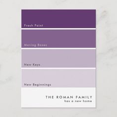 a pantoned color swatch with the names of different colors and font on it