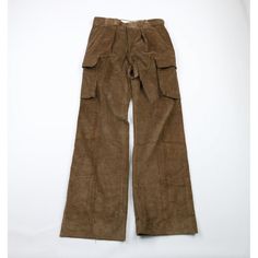 Nos Vtg 80s Ralph Lauren Men 32 Unhemmed Wide Leg Corduroy Cargo Pants Brown Usa Mens Pants New With Tags. Inseam Has Not Been Hemmed. Usa Made. 10.25 Inch Leg Open Mens Size 32 Measurements Are: 16 Inches Across The Waist Laid Flat 36 Inch Inseam 46.5 Inches From Top To Bottom Brown Cotton Check Out My Other Items In My Store! Pr765 Vintage Wide Leg Jeans For Winter, Vintage Cargo Pants With Pockets For Fall, Vintage Fall Cargo Pants With Pockets, Vintage Jeans With Pockets For Fall, Vintage Brown Bottoms With Side Pockets, Retro Straight Leg Bottoms With Patch Pockets, Vintage Jeans With Patch Pockets For Fall, Vintage Fall Jeans With Patch Pockets, Vintage Winter Bottoms With Pockets