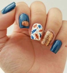 Classy Nail Designs, Fall Gel Nails, Fall Nail Art Designs, Cute Nails For Fall, Fall Nail Art