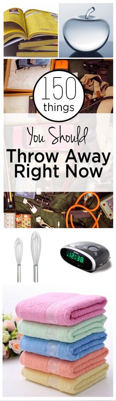 150 Things You Should Throw Away Right Now Space Organization, Casa Clean, Clutter Control, Cleaning Stuff, Organizational Ideas, Getting Rid Of Clutter, Cleaning House, Clutter Free Home