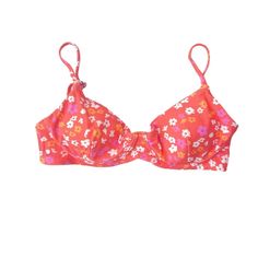 Nwt Pink Colada Tropez Bikini Top In Limited Edition Orange Colada Print Designed For Comfort & Support And Is Perfect For Bigger Busts. Built-In Underwire Adjustable Shoulder Straps And Waistband Removable Padding Inserts Size Xl - Best For D/Dd Cup Sizes, 36-37” Band, 28-29” Waist, Us Size 6-8. Brand New With Tags, Ended Up Getting A Different Size And Didn’t Want To Deal With Return. New To Poshmark? Use My Code Greenstategirl And Save $10 Off Your First Purchase Pink Underwire Tankini For Summer, Red Padded Swimwear For Summer, Pink Lined Tankini For Summer, Summer Pink Lined Tankini, Summer Swimming Tankini With Padded Cups, Underwire Floral Print Swimwear For Sunbathing, Spring Beach Party Swimwear With Padded Cups, Red Lined Swimwear For Summer, Pink Lined Tankini For Sunbathing