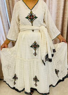 Ethiopian Dresses, Ethiopian Traditional Dress, Ethiopian Dress, Habesha Kemis, Happy Valley, Holiday Wear, Easy Wear, Traditional Dresses, Ships