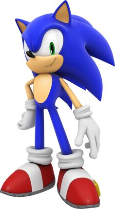 sonic the hedge is standing in front of a white background