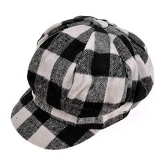 ZLYC Unisex Women Lady Classic Fashion Winter Plaid Wool Beret Newsboy Cap Hat Cheap Fitted Mini Hat With Short Brim, Cabbie Hat, Steampunk Hat, Wool Beret, Winter Plaid, Newsboy Hat, Purple Hats, Wool Berets, Cap Fashion