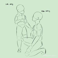 a drawing of two people sitting on the ground with their hands clasped to each other