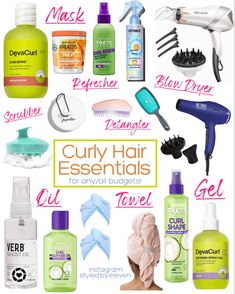 Good Product For Curly Hair, Curly Hair Travel Essentials, Curly Hair Starter Pack, Walmart Curly Hair Products, Travel Size Hair Products, Good Shampoo And Conditioner For Curly Hair, Curly Hair Wishlist, Curly Hair Shampoo And Conditioner Curls, Curly Hair Essentials Products