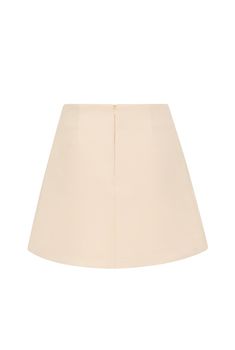 the front view of a beige skirt