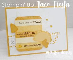 stampin'up taco festa card with tag and tags on the front