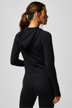 Oasis Cropped Hoodie Fabletics black female Activewear >> Womens >> Jackets & Outerwear >> Jackets regular Yoga and Studio Moisture-Wicking/UPF Protection Our buttery-soft, post-workout layer Tall Leggings, Bra Size Charts, Womens Jackets, Cute Comfy, Soft Leggings, Comfy Hoodies, Post Workout, Cropped Hoodie, Active Wear For Women