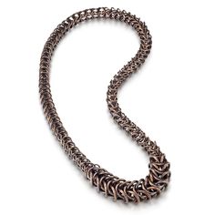 Long Multi Link Box Chain Necklace Chain Maille Jewelry, Box Chain Necklace, Rosé Brown, Ethical Jewelry, The Wire, Jewellery Designs, Box Chain, Buying Jewelry, Bronze Color