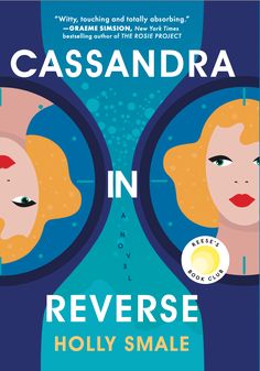 the book cover for cassandara in reverse by holly small, with two women looking at each other