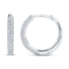 Round Hoop Earrings With Pave Setting For Wedding, Wedding Hoop Earrings With Pave Setting Round Cut, Diamond White Hoop Earrings With Pave Setting For Wedding, Dazzling Diamond White Hoop Earrings With Pave Setting, Wedding Pave Setting Round Huggie Earrings, Wedding Huggie Earrings With Pave Setting, Round Hoop Earrings With Pave Setting For Anniversary, Diamond Hoop Earrings With Pave Setting, White Diamond Hoop Earrings With Pave Setting