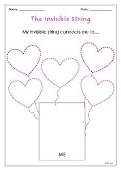 Classroom community / social emotional learning activity to use with the book, 'The Invisible String' by Patrice Karst.Three different worksheets.Students can draw a picture of themselves and write/draw who they are connected to.No Prep. Just Print and Go.Visit my store for plenty more resources. Follow to see new products.   Rate this product to earn TPT credits. Social Skills Art Activities, Social Emotional Learning Arts And Crafts, Feeling Puzzle Activity, The Invisible String Book Activities, Invisible String, Friendship Social Skills Activities, Social Thinking Activities, Counselling Activities, Social Work Activities