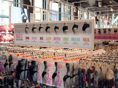 Bra Store Design, Swimwear Display Visual Merchandising, Bra Display Ideas Store Design, Bra Display, Lingerie Packaging, Victoria’s Secret Store Interior, Glam Room Ideas