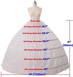 the measurements for a wedding dress on a mannequin