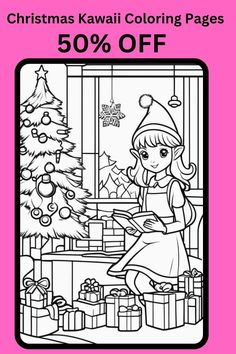 christmas kawaii coloring pages 50 % off on all items from the store,