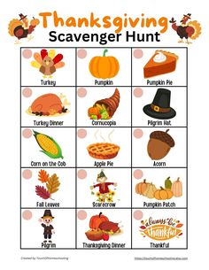 the thanksgiving scavenger hunt is an easy way to learn how to use it