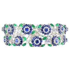 Pasquale Bruni Jewelry, Gem Bracelets, High Jewelry Bracelet, Pasquale Bruni, Genie Bottle, Gem Jewelry, Modern Bracelets, Emerald Bracelet, Round Sapphire