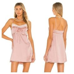 Majorelle Abby Dress - Dusty Pink 100% Poly. Hand Wash Cold. Fully Lined. Hidden Side Zipper Closure. Adjustable Shoulder Straps. Satin Fabric With Lace Trim. Imported. Never Worn, New Sold Out Style $158 Retail Yes We Bundle! We Cannot Advise On Sizing Or Fit, Thank You Likely Free People Fleur Du Mal 2993 Mini Length Lace Trim Slip Dress For Daywear, Mini Length Slip Dress With Lace Trim For Daywear, Feminine Lace Trim Sleep Mini Dress, Feminine Spaghetti Strap Mini Dress For Daywear, Lace Trim Mini Slip Dress For Brunch, Feminine Mini Dress With Lace Trim For Brunch, Mini Length Slip Dress With Lace Trim For Brunch, Mini Slip Dress With Lace Trim For Brunch, Feminine Mini Dress For Daywear