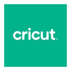 the word cricut on a green square with white letters in front of it