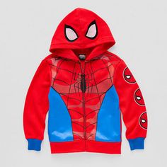 He'll feel like a superhero when he wears this cool Spiderman zipper hoodie for little and big boys from Disney Collection. It's made from a soft fleece cotton-blend to keep him cozy while he plays and features a regular-fit and long sleeves. Pair it with his favorite jeans and sneakers. Features: AppliqueCharacter: SpidermanClosure Type: ZipperFit: Regular FitNeckline: Hooded NeckSleeve Length: Long SleeveFiber Content: 60% Cotton, 40% PolyesterFabric Description: FleeceCare: Machine Wash, Tumb Fleece Hooded Sweatshirt With Character Print, Hooded Fleece Sweatshirt With Character Print, Superhero Long Sleeve Winter Hoodie, Red Hoodie With Character Print For Winter, Red Cartoon Print Hoodie For Winter, Red Winter Hoodie With Character Print, Red Hooded Hoodie With Cartoon Print, Cool Spiderman, Zipper Hoodie