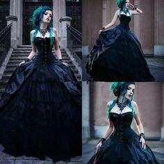 Black Gothic Evening Party Dresses Strapless VIntage Gowns Cocktail Wedding Plus | eBay Gothic Wedding Dresses, Country Wedding Dress, Victorian Gothic Wedding, Dresses Corset, How To Dress For A Wedding, Evil Queens, Gothic Wedding Dress, Robes Vintage, Goth Wedding