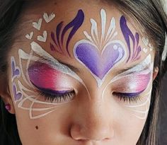 Rainbow Face Paint, Face Art Painting, Cool Face Paint, Festival Face Paint, Face Paint Kit, Rainbow Face