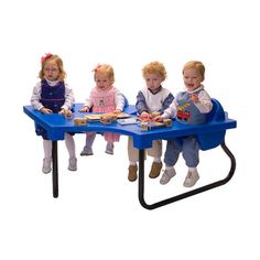 Four Seat Junior Table-The weight capacity is higher... REVIEW Toddler Tables, Daycare Cots, Toddler Play Table, Preschool Tables, Quad Stroller, Church Chairs, Daycare Furniture, Baby Table, Book Displays