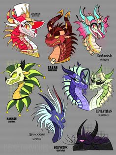 the different types of dragon heads