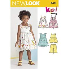 PRICES MAY VARY. Made in the USA Instructions available in English, Spanish and French Size a (1/2-1-2-3-4) Toddler Summer Dresses, Toddler Girl Dresses Summer, Toddler Dress Patterns, Toddler Patterns, New Look Patterns, Pants Sewing Pattern, Girl Dress Patterns, Top Sewing Pattern, Easy Sewing Patterns