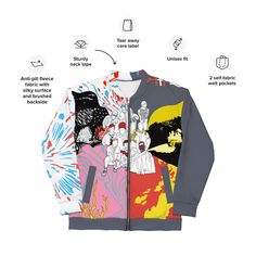 Custom designed T-Shirt representing TOP Eras from each album, just in time for the tour! Add a little zing to your wardrobe with this vibrant All-Over Print Bomber Jacket. Wear it on a basic t-shirt, or layer it on top of a warm hoodie--it'll look great either way. With a brushed fleece inside, and a relaxed unisex fit, this Bomber Jacket is just the stuff of the dreams, so be quick to grab yourself one! * 100% polyester * Fabric weight: 6.49 oz/yd² (220 g/m weight may vary by 5% * Brushed fleece fabric inside * Unisex fit * Overlock seams * Sturdy neck tape * Silver YKK zipper * 2 self-fabric pockets * Blank product components sourced from the US and China This product is made especially for you as soon as you place an order, which is why it takes us a bit longer to deliver it to you. Ma Winter Band Merch Outerwear With Graphic Print, Casual Graphic Print Outerwear For Concerts, Pop Culture Long Sleeve Outerwear For Streetwear, Graphic Print Outerwear For Concert In Fall, Graphic Print Outerwear For Fall Concert, Fall Concert Outerwear With Graphic Print, Funky Fall Streetwear Outerwear, Multicolor Graphic Print Outerwear For Streetwear, Top Albums