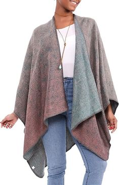 Open Poncho, Open Front Poncho, Poncho Coat, Oversized Sweater Cardigan, Poncho Shawl, Oversized Scarf, Poncho Cape, Scarf Poncho, Women Shawl