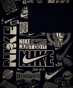 black and white nike wallpaper with the words nike just do it in different languages