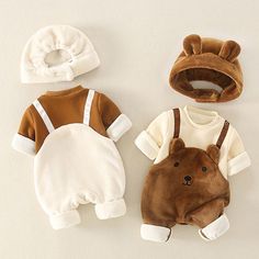 Cartoon Bear Baby Romper with Hat - Momorii Baby Fits, Cartoon Bear, Baby Warmer, Baby Boy Or Girl, Baby Outfits, Newborn Outfits, Future Baby, Baby Fever