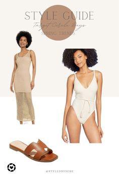 Look great at home or away at a great price during Target's Circle Days! Start with a gorgeous ivory one piece suit, layer a crochet peek-a-boo coverup overtop. And finish it off with the Hermes-like sandals. Grab a mojito and lounge by the pool or beach in style!

Follow my shop @StyledbySere on the @shop.LTK app to shop this post and get my exclusive app-only content!

#liketkit #LTKswim #LTKxTarget #LTKsalealert
@shop.ltk
https://liketk.it/4D76r Summer Swim, One Piece Suit, Peek A Boo, Mojito, The Pool, Summer Shoes