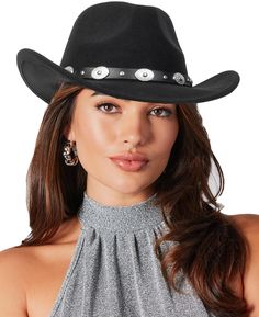 PRICES MAY VARY. High Quality Material - The black cowboy hat are made of 65% Wool,35% Polyester . soft comfortable and breathable for all-day wear. It won't lose its shape even if worn for a long time ♛Size - This black cowgirl hat is unisex design makes it suitable for both women and men ,Cowboy hat with adjustable strap inside, hat circumference measures 58cm,7 1/4 ♛Classic Style - Our cowboy hats for men is simple and classic fedora shape, stubbed alloy bull head on the brown leather belt ar Black Summer Hat Bands For Ranch, Western Black Felt Hat For Ranch, Western Black Hat Band For Western-themed Events, Western Black Felt Hat For Western-themed Events, Black Country Style Felt Hat For Rodeo, Country Style Black Felt Hat For Rodeo, Black Hat Bands For Fall Rodeo, Black Hat Bands For Rodeo In Fall, Black Western Hats For Festivals