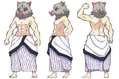 three men in towels with cats on their backs