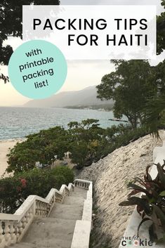 steps leading up to the beach with text overlay reading packing tips for haii