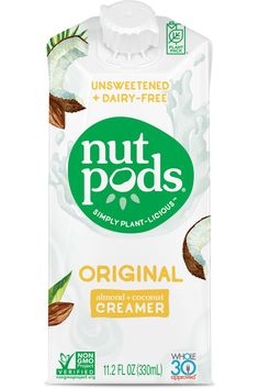 a carton of nut pods original creamer