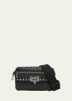 Valentino Garavani Small Rockstud Grainy Leather Hobo Bag - Bergdorf Goodman Valentino Rockstud, Leather Hobo Bag, Leather Hobo, Online Stores, Bergdorf Goodman, Pink Bag, Hobo Bag, Valentino Garavani, Shoulder Bag Women