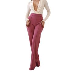 Thanks For Checking Out Our Fabulous Posh Closet!! All Of Our Items Are New With Tags! Never Worn Or Used <3 - Composition: 96% Polyester 4% Spandex - Description: This Wide-Legged Pant Features A Zipper Back And High Waist For A Classic Look With A Fit That's Perfect For Anyone. Featuring Extreme Stretch, You Can Wear All Day Long With Comfort And Class. The What A Treat Trouser Comes In A Variety Of Options For Any Occasion. From The Office, To An Evening Out. Material Content: 96% Polyester 4 Target Clothes, Jumpsuit Trousers, Bottom Clothes, Trouser Pants, Color Shades, Classic Looks, Bottoms Pants, The Office, Pink Color