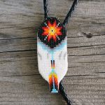 NAVAJO BEADED BOLO TIE BY VALERIE HOFFMAN NATIVE AMERICAN Bolo Tie, American Jewelry, Native American Jewelry, Great Design, Statement Pieces, Soft Leather, Nativity, Native American, Beading